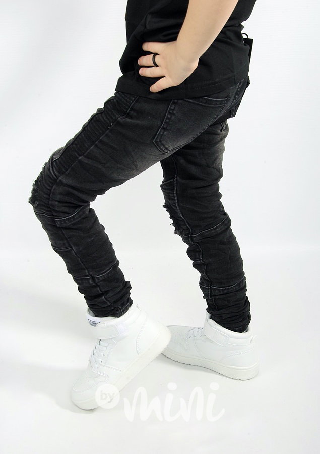 Biker slim džíny ice black !TOP!