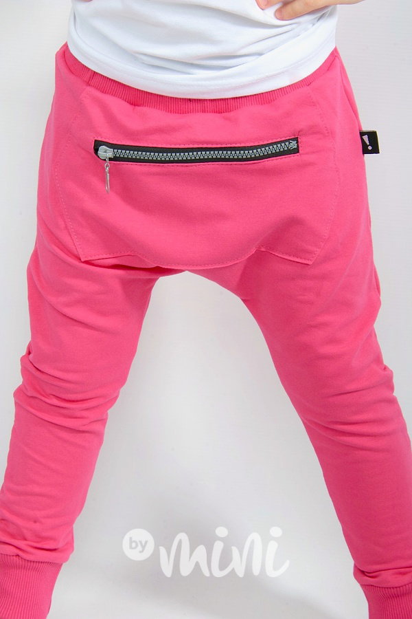 Dětské baggy tepláky růžové