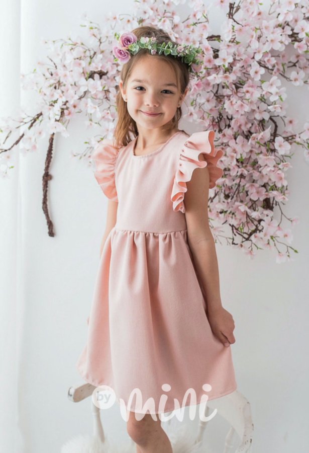 Romantic summer šaty - pudder pink