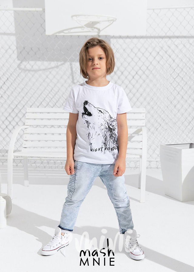 Soft jeans s prošitím ice blue *Premium*