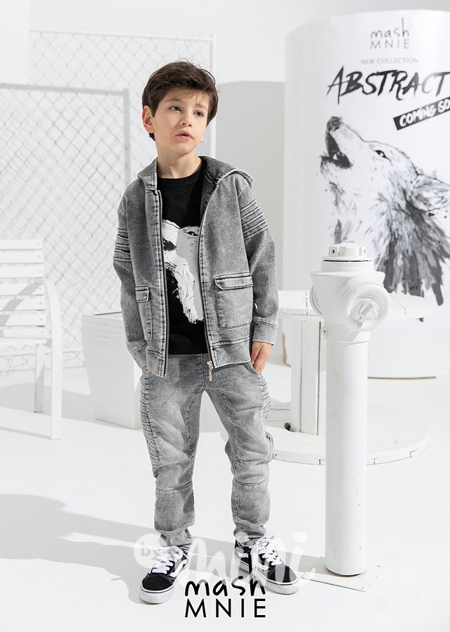 Soft jeans s prošitím ice black *Premium*