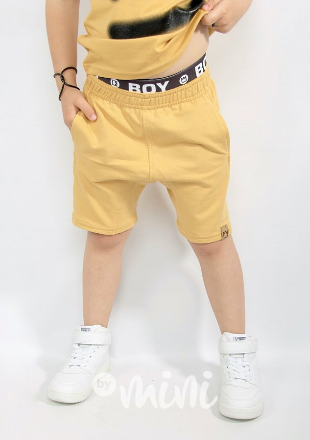 BOY šortky mustard