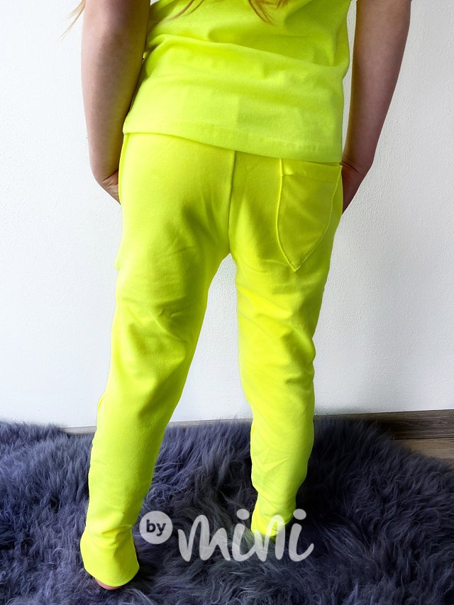 Dívčí baggy neon žluté