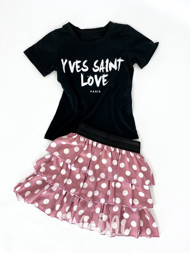 Yves saint LOVE triko + sukně pink