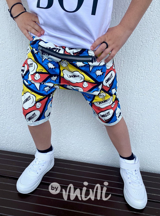 What baggy chlapecké kraťasy se zipem