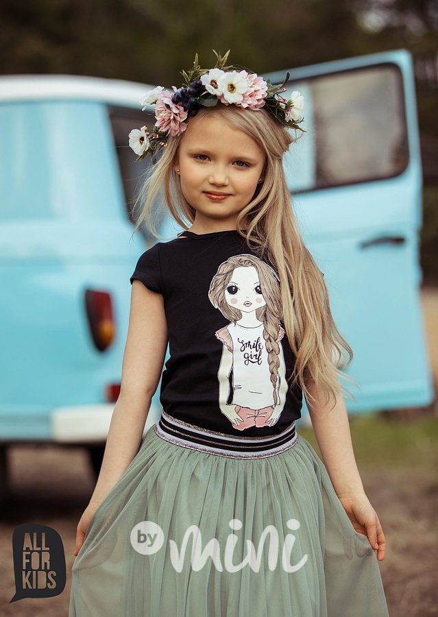 Smile girl blůzka - černá
