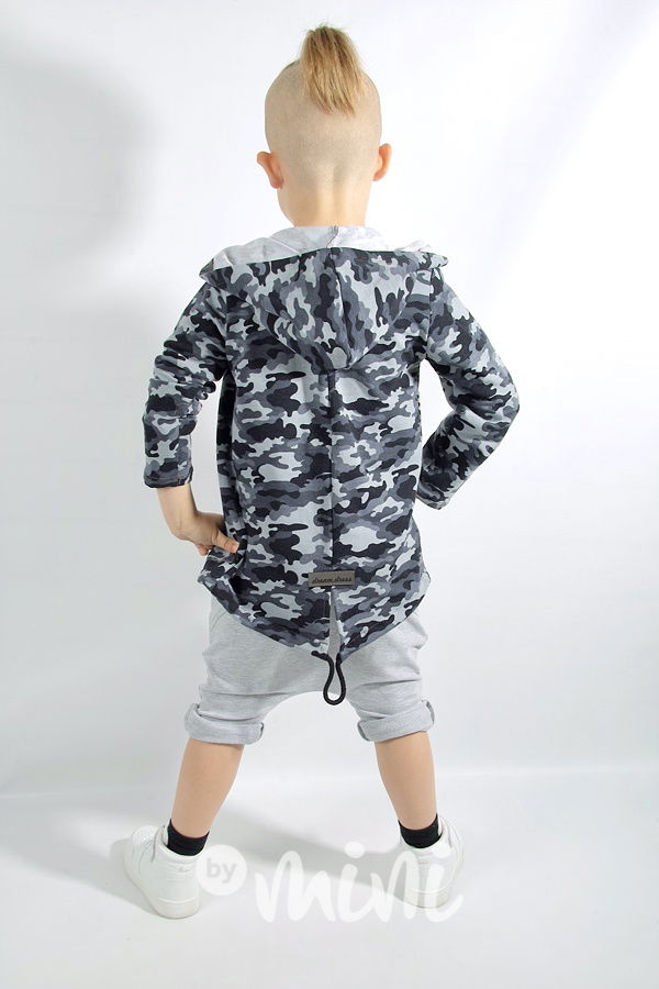 Grey army long mikina *DreamDress*