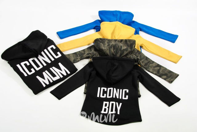 Iconic MUM long mikina - černá