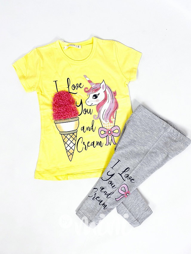 Unicorn summer set - žlutá