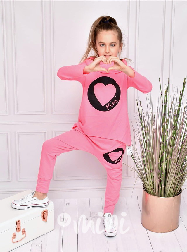 Neon pink mikina + baggy *heart*