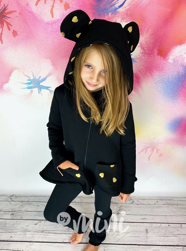 Gold Mickey fleece mikčokabátek - černý
