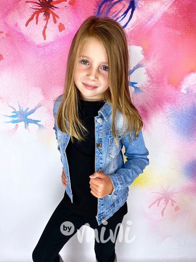 Džínová bunda s kamínky ByMini