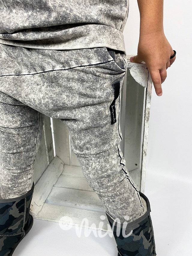 Despacito chlapecké baggy acid wash grey