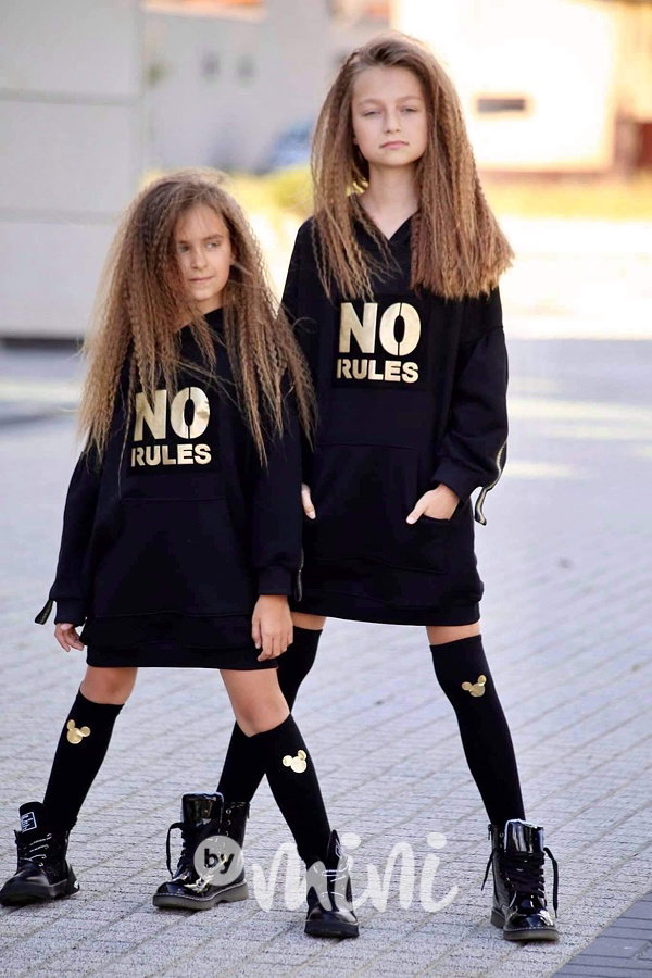 NO RULES hoodie dress