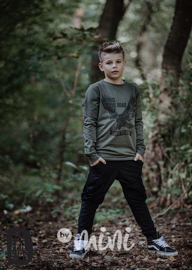 Fashion tepláky s laclíky černé *by AFK*