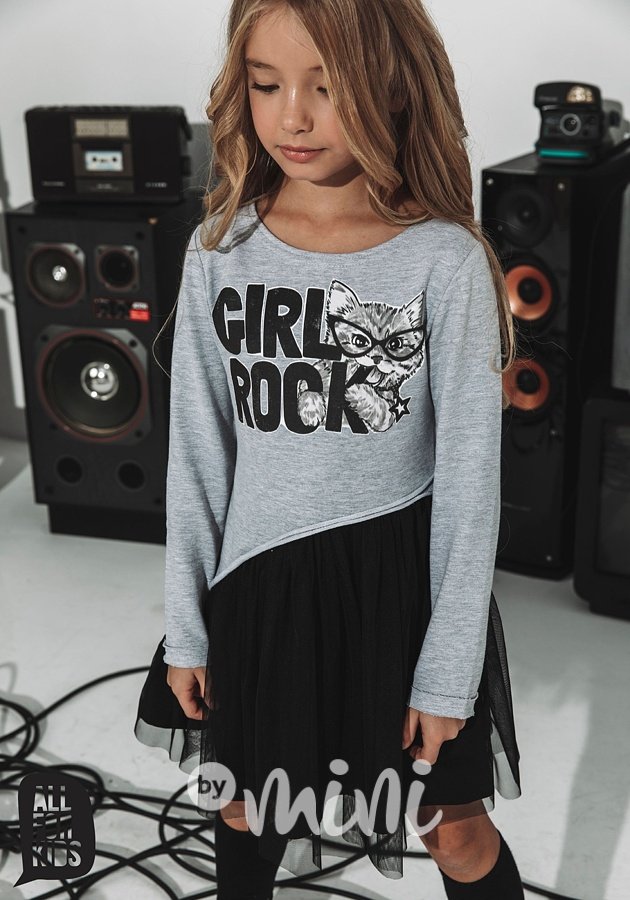 Girl rock šaty grey/black *by AFK*