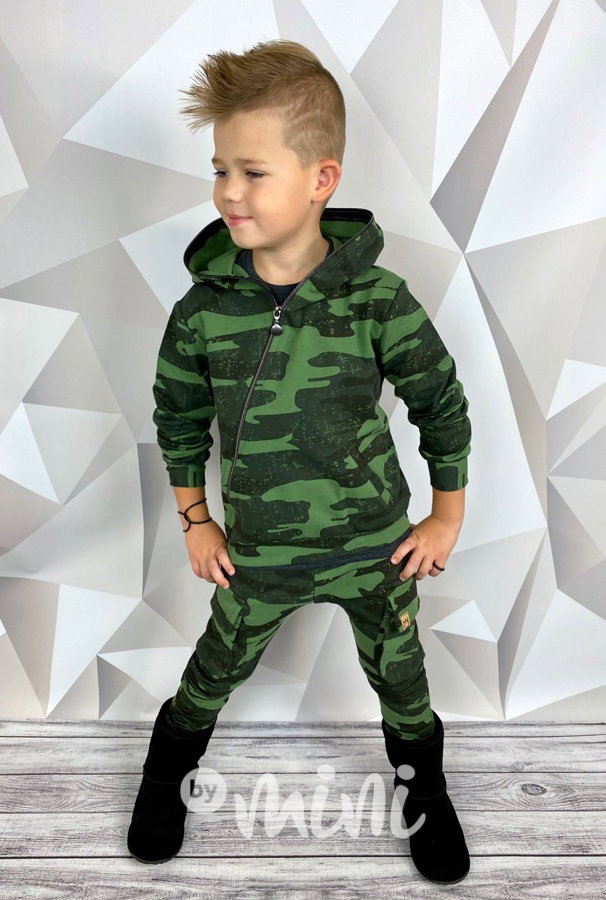 Green army baggy kapsáče zip