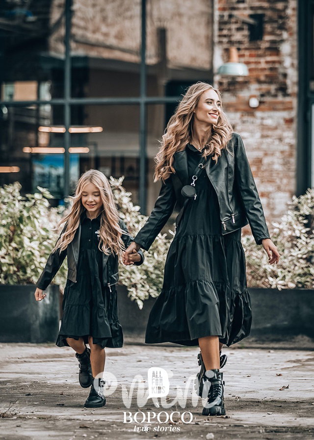 Eco leather bunda černá #MiniMe