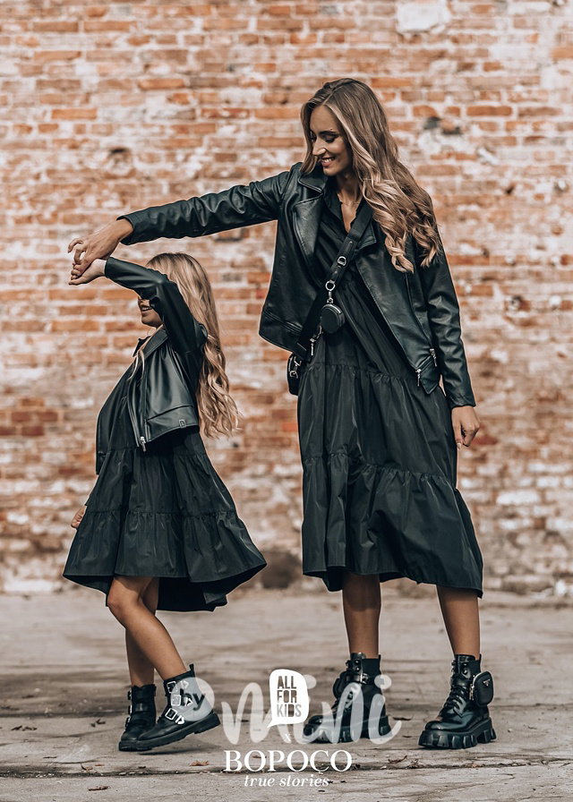Eco leather bunda černá #MiniMe