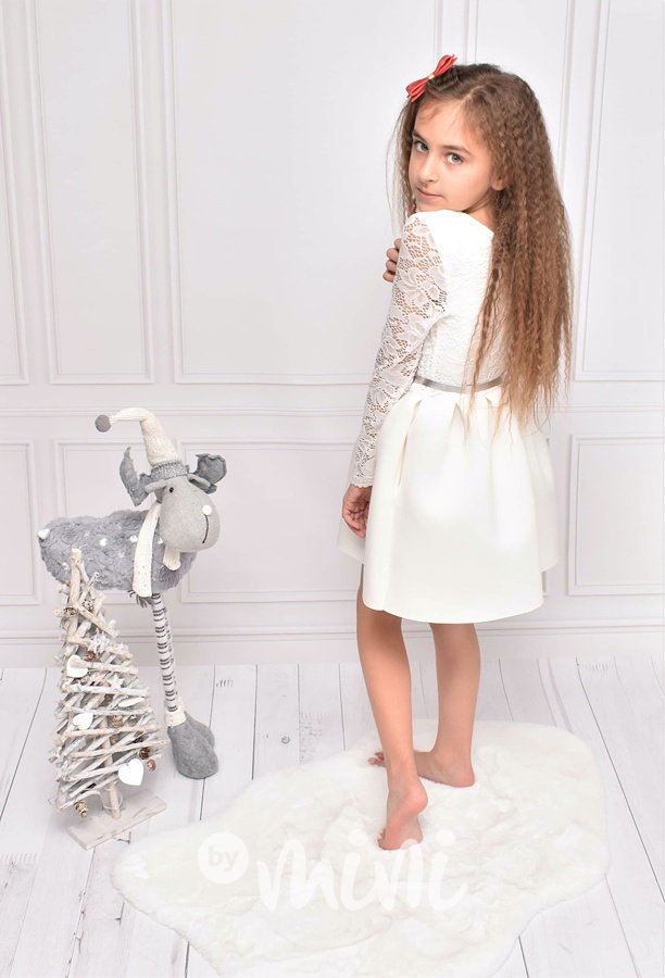 Luxury white dress - luxusní dívčí bílé šaty