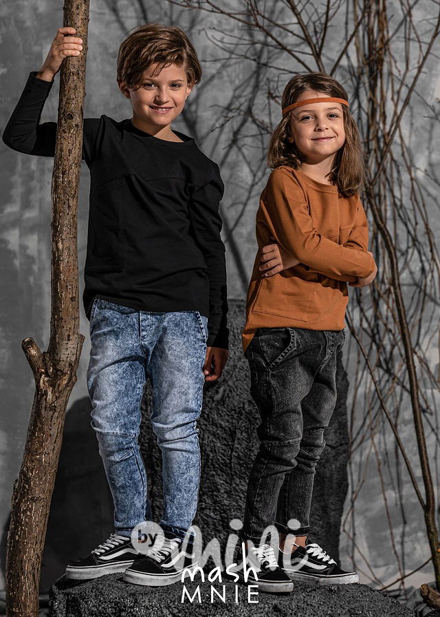 Ice grafit jeans s prošitím *MashMnie*