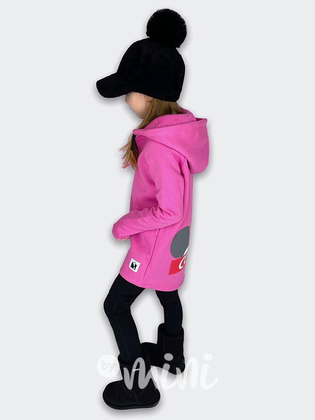 Kojenecká růžová dlouhá dívčí mikina 