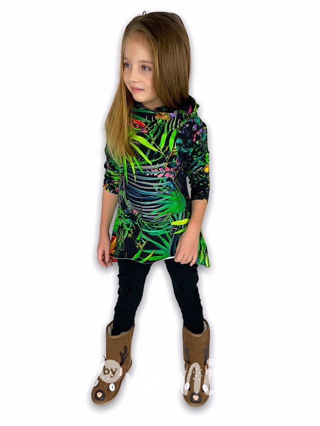 Designové dětské černé kalhoty s kapsami