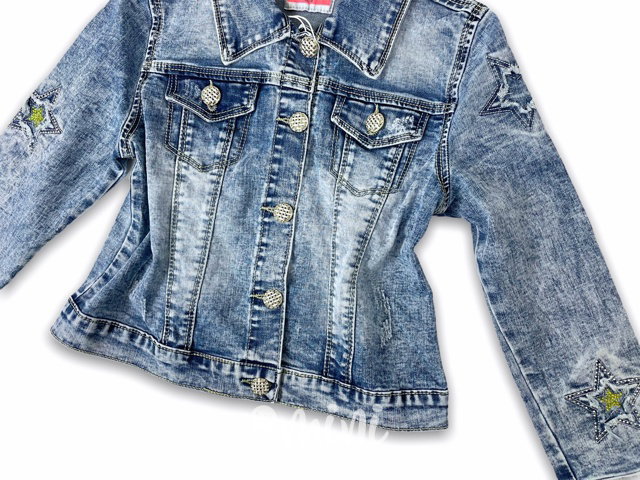 STARS jeans bunda s kamínky