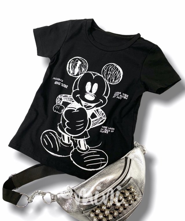 Mickey fashion dívčí černé triko