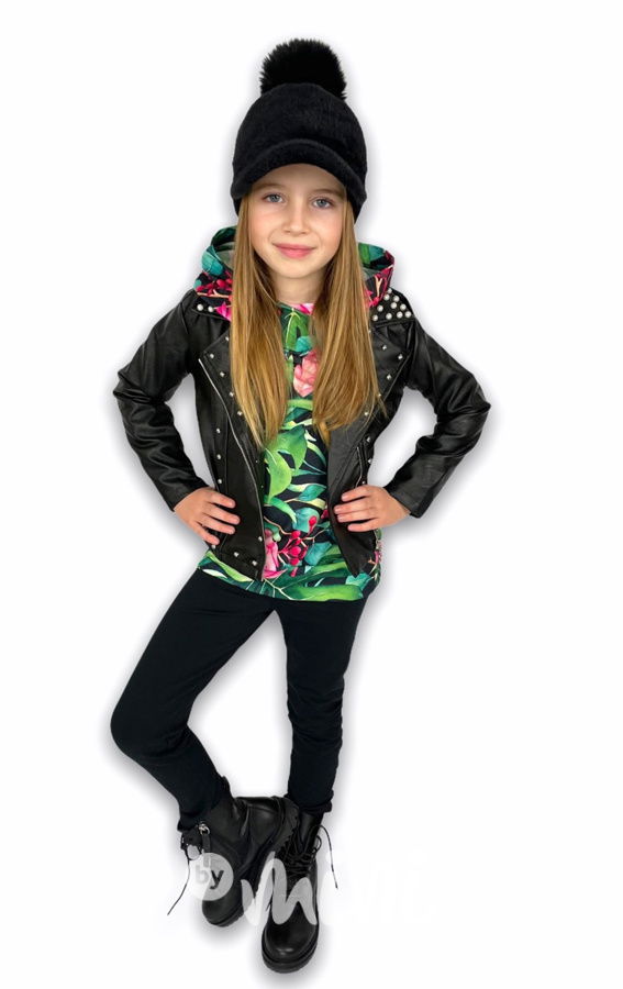 Eco leather bunda s perličkami