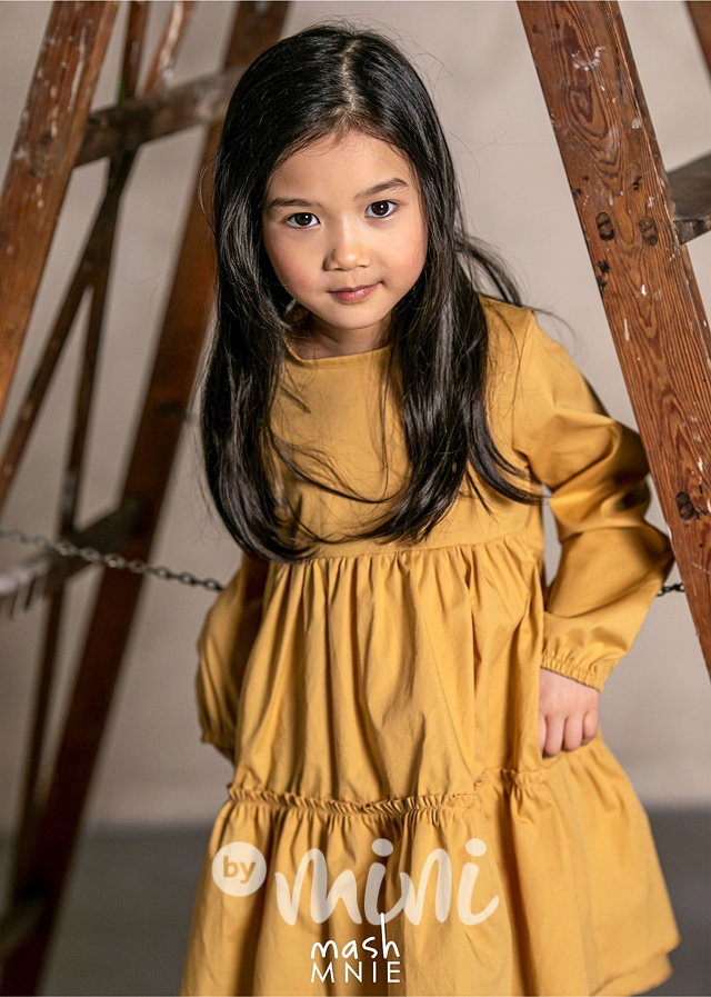 Boho šaty mustard *MashMnie*