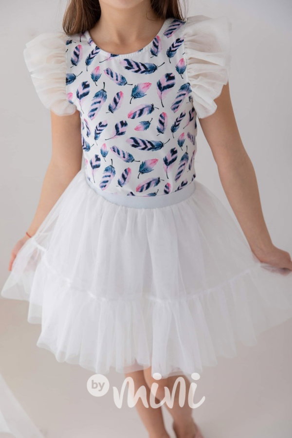Plume blůzka s tylovými rukávy Lily Grey