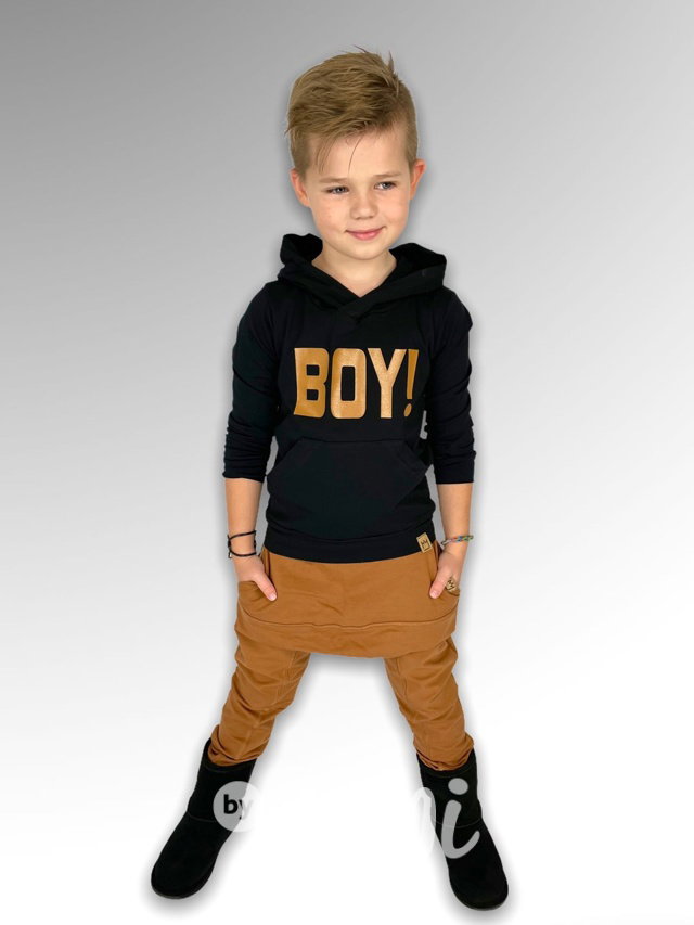 BOY blůzka s kapucí black/honey