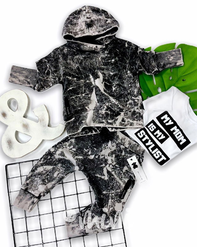 Splash acid wash baggy tepláky black  *Despacito*