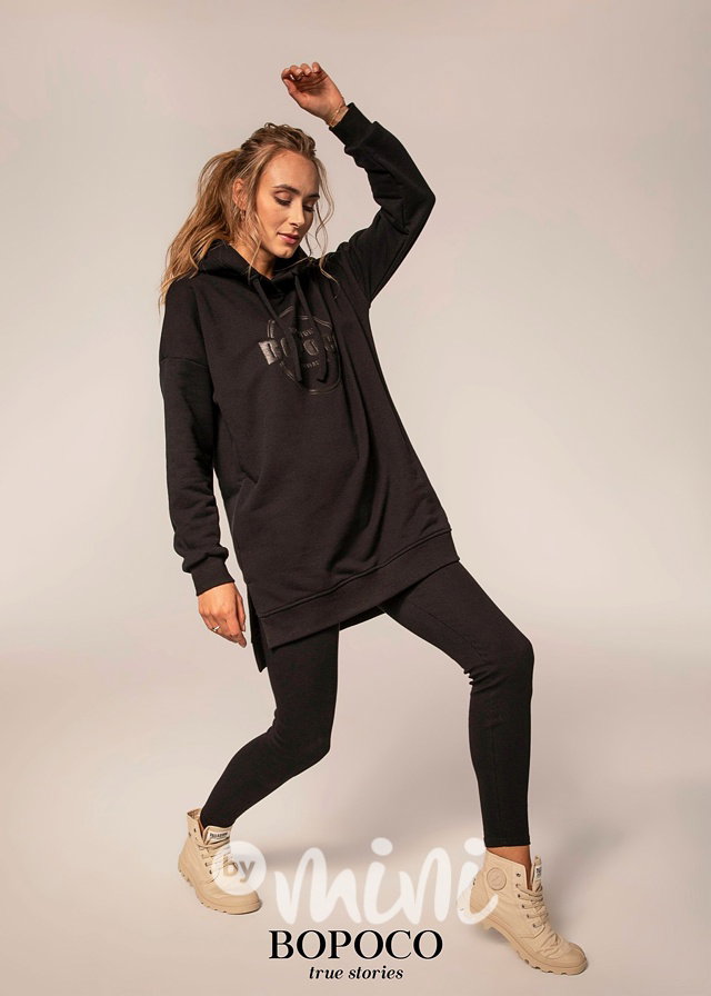 Hoodie dívčí mikina černá - AWESOME