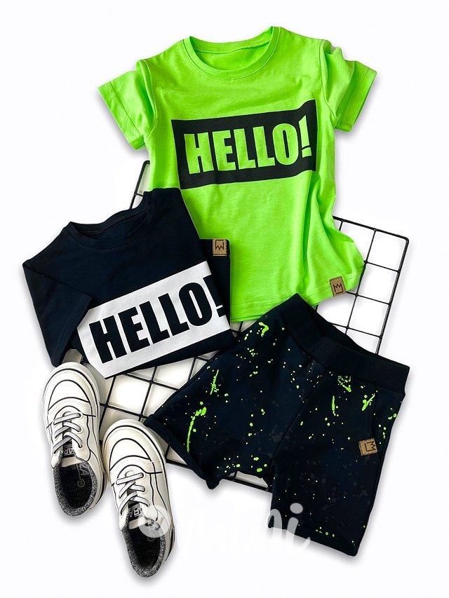HELLO triko neon green/black
