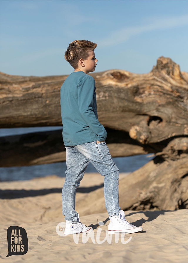 Jeans jogger kalhoty ice blue
