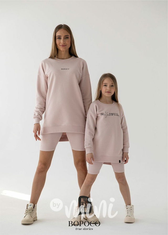 Žebrované legínokraťasy pink