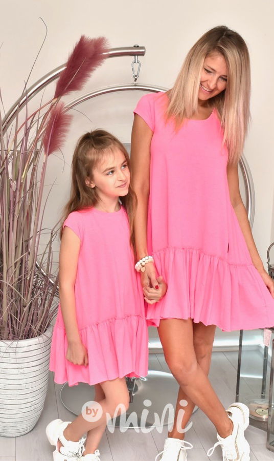 Neon pink oversize šaty *TOP*