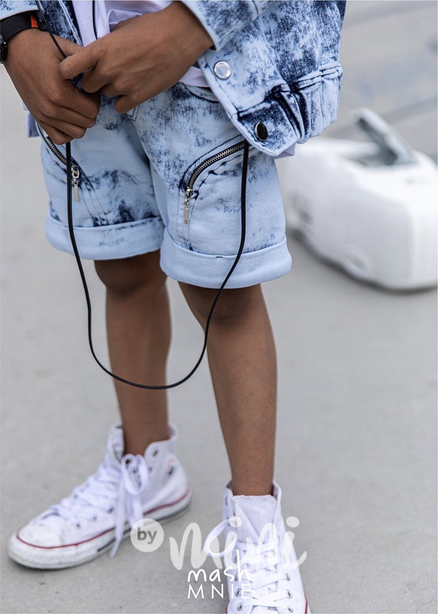 Acid wash soft jeans kraťasy zipy  *MashMnie*