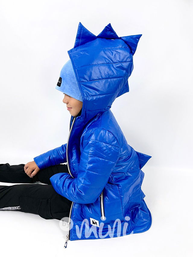 Prošívaná long bunda DINO - modrá