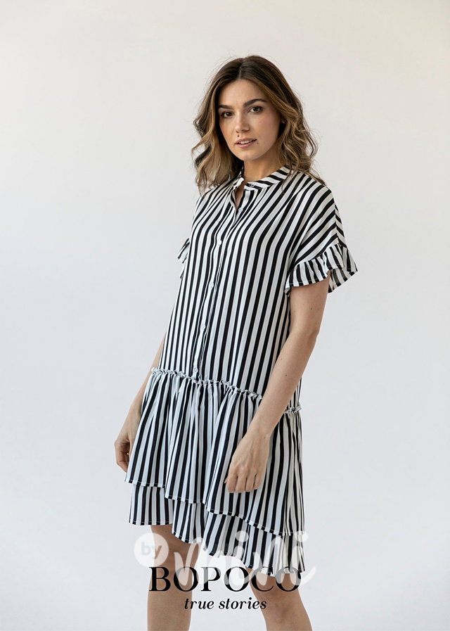 Dámské pruhované šaty