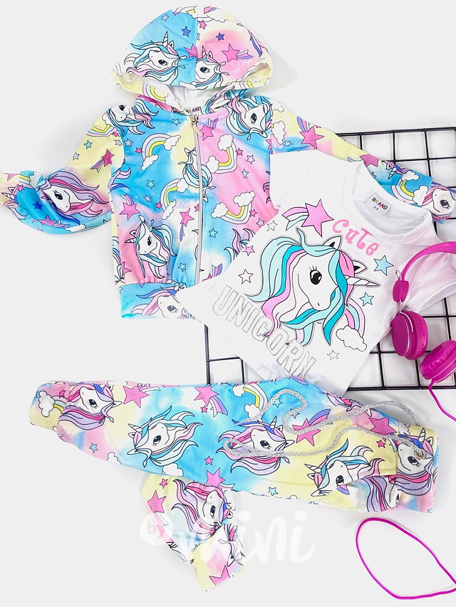 3-dílný UNICORN pastelový set