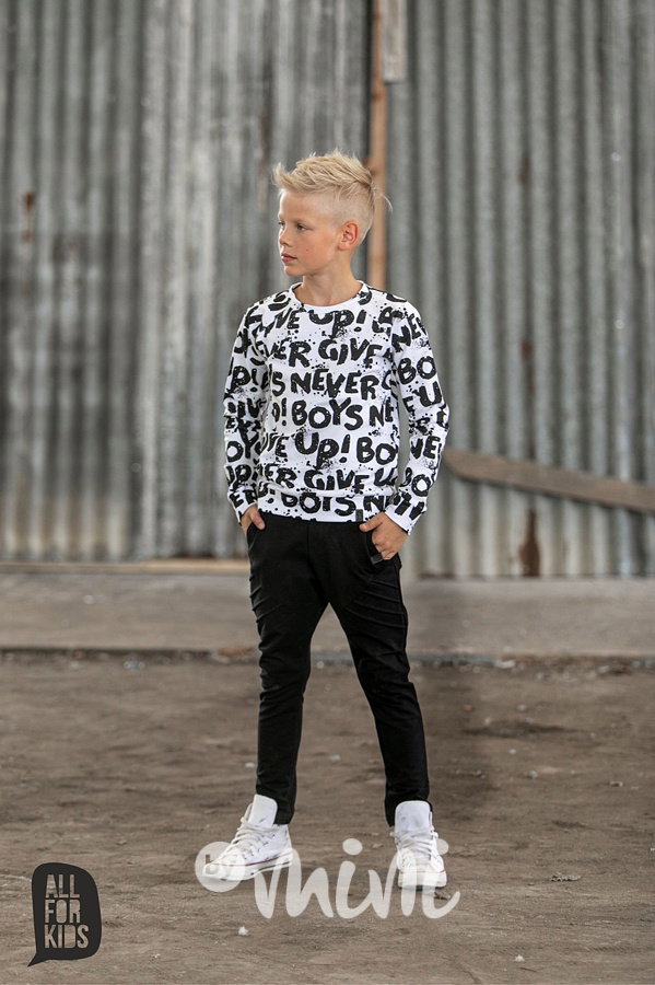 Černé biker jogger kalhoty