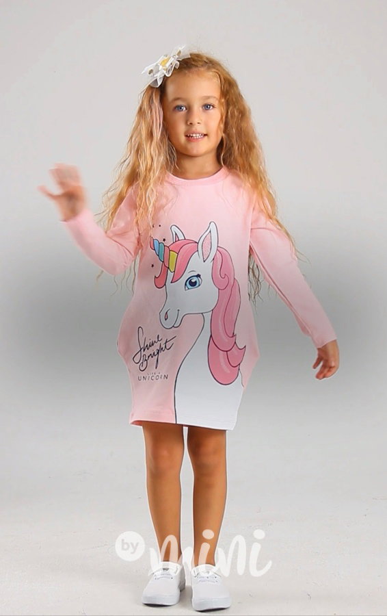 UNICORN mikinová tunika - pink