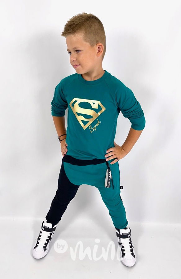 TERMO baggy tepláky black/dark petrol