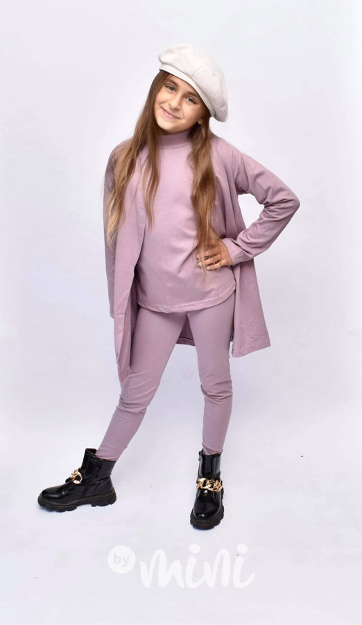 HIT 3-dílný bavlněný komplet pastel lila