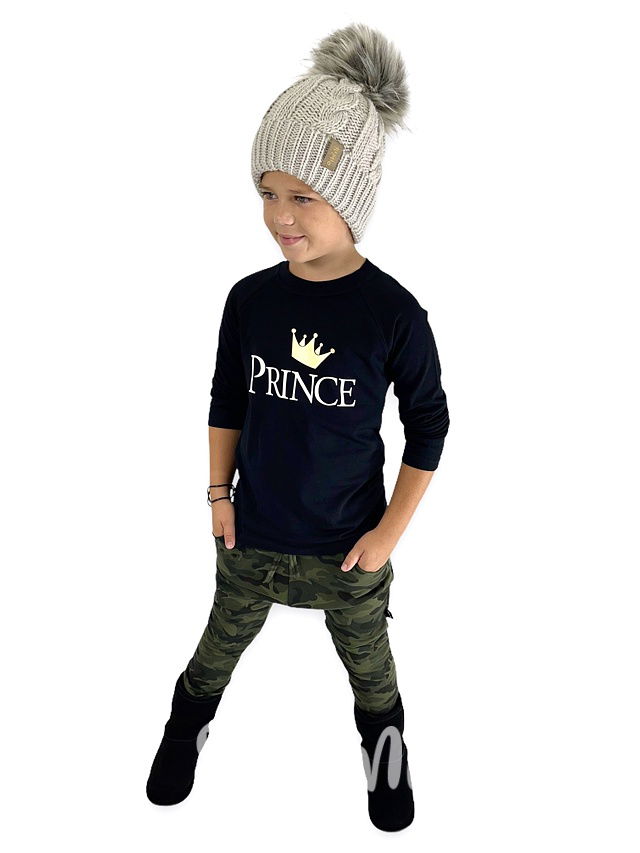 PRINCE triko s dlouhým rukávem black