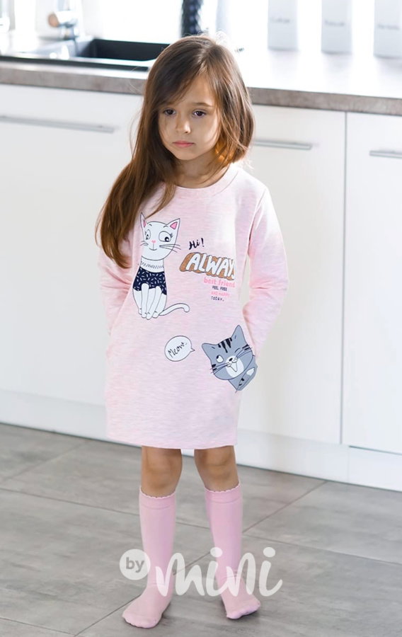 Cat tunika pink melange