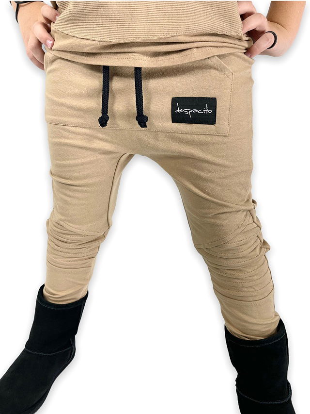 DESPACITO biker tepláky pastel beige